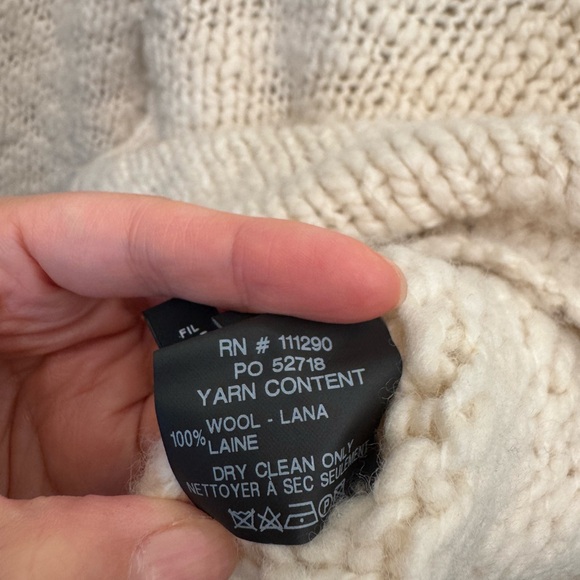 Derek Lam Women's Cream Knit Sweater 100% wool new without tag - Picture 10 of 11